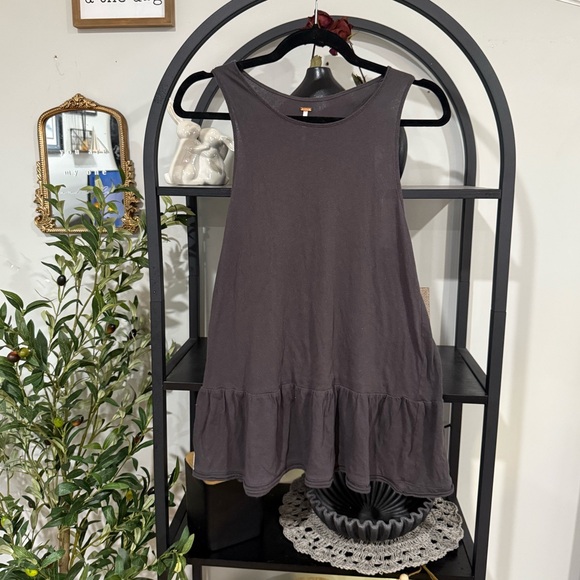 Free People Tops - free people long tank size small dark gray 100% cotton